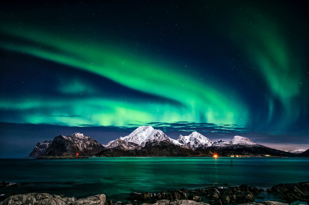 Aurora boreale in Norvegia